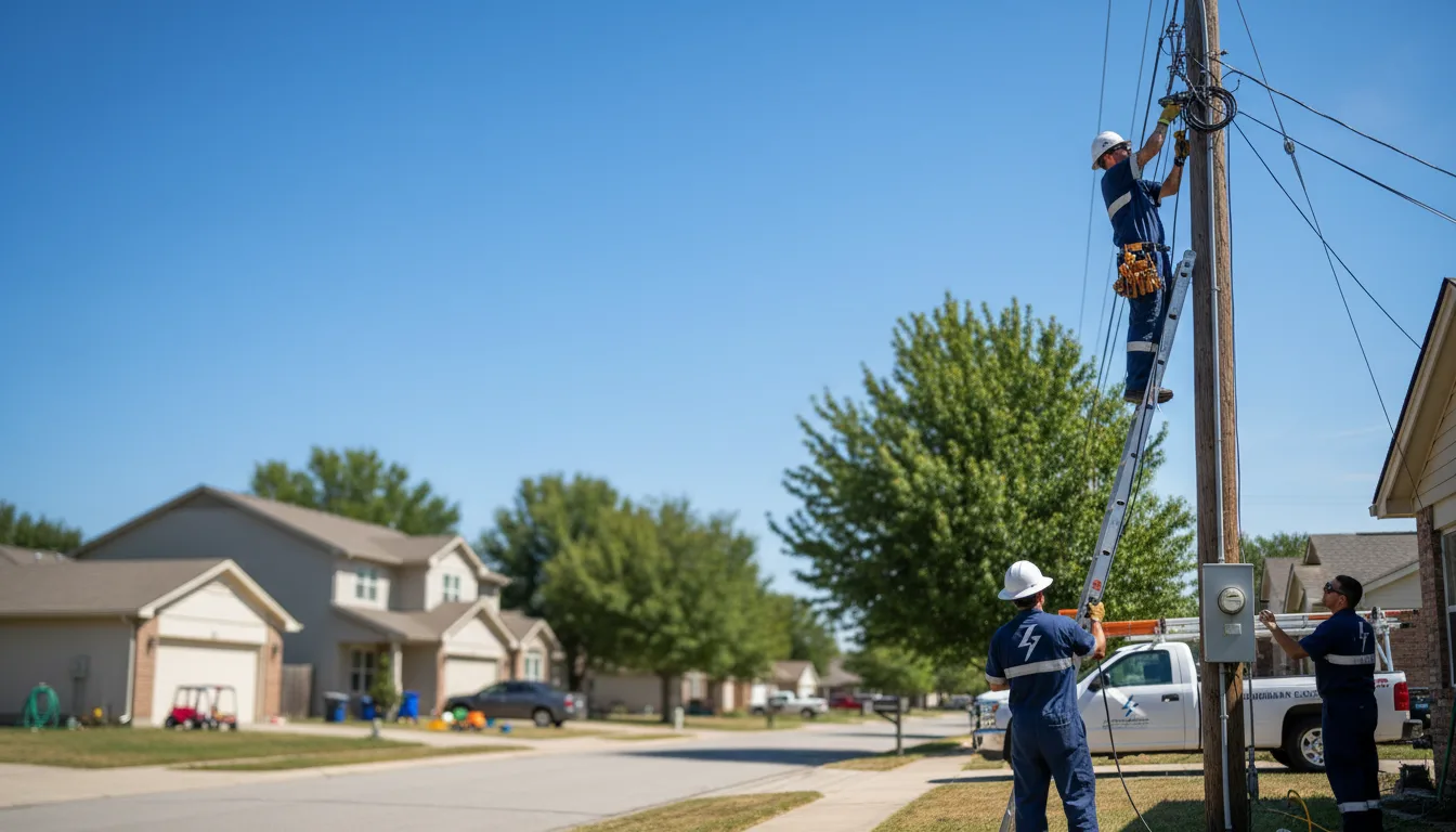 Residential electrician providing installation services in Plantersville, MS